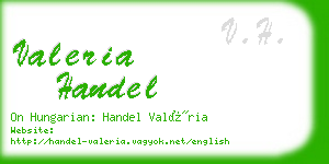 valeria handel business card
